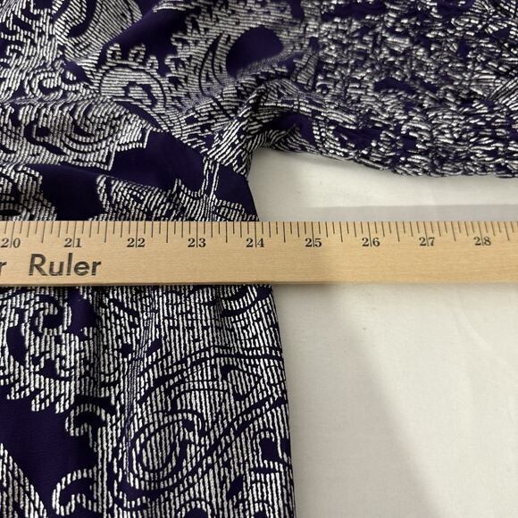 Michael Kors Blue and Silver Patterned Blouse - Picture 6 of 7